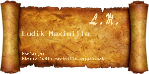 Ludik Maximilla névjegykártya